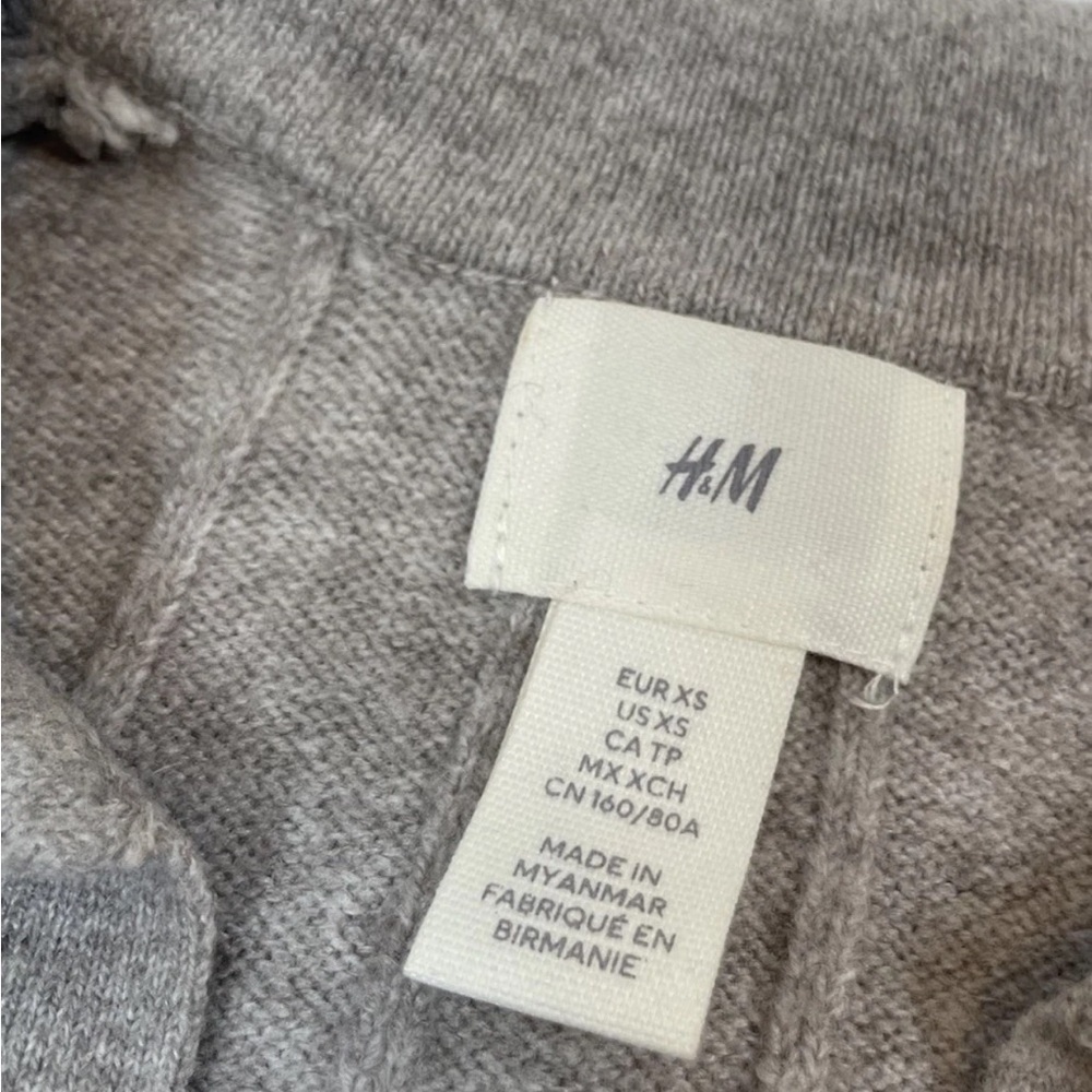 H&M Fine Knit Sweater Polo Shirt Top 3/4 Sleeve Woman’s Size‎ XS Classic RELAXED - Picture 4 of 16